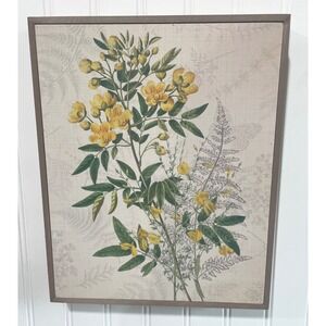Col‎ House Designs Yellow Botanical Framed Wall Art Farmhouse Floral Decor 10x12